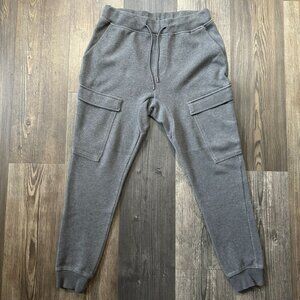 Mens Small Jogger Sweatpants Original Use Gray Drawstring Cargo Streetwear